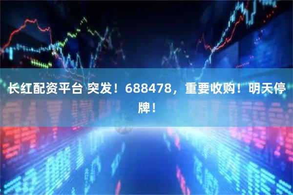 长红配资平台 突发！688478，重要收购！明天停牌！